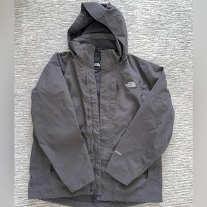 The North Face Men’s Dark Gray Hyvent Hooded Full Zip Jacket/Windbreaker Sz Lge